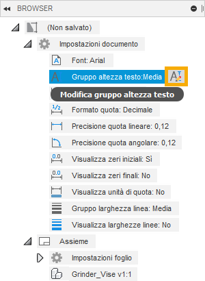 text height group