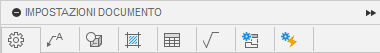 document settings dialog tabs