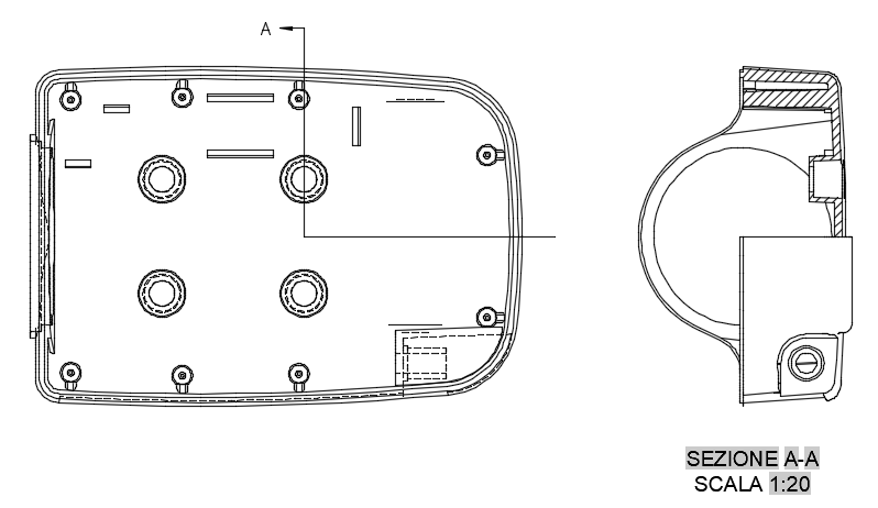 half section view example