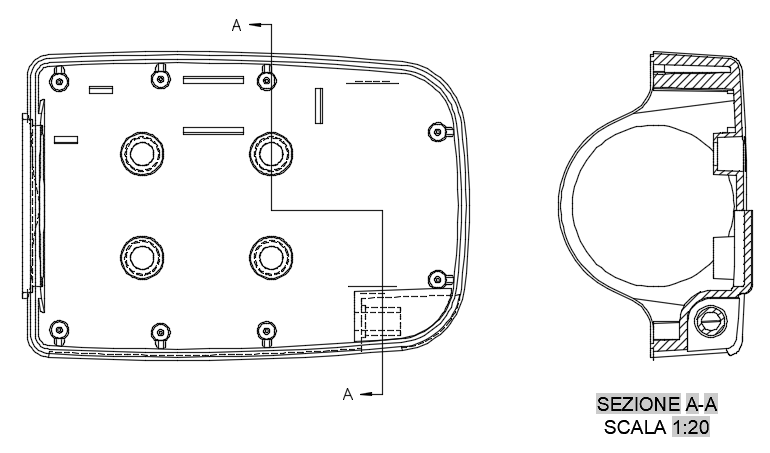 offset section view example