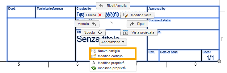 edit title block menu
