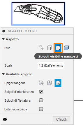 edit right projected view