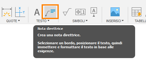 text toolbar - leader tool