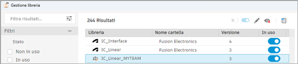 Library manager dialog