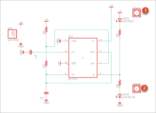 Light Pipe symbol positions