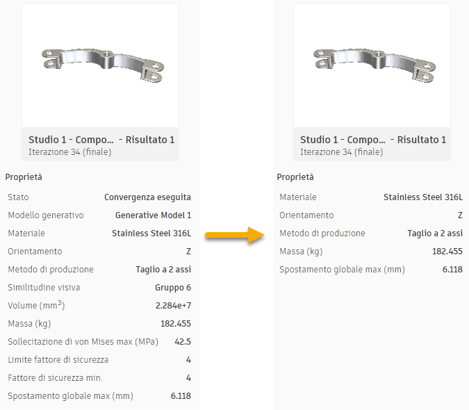 Properties pane - comparison