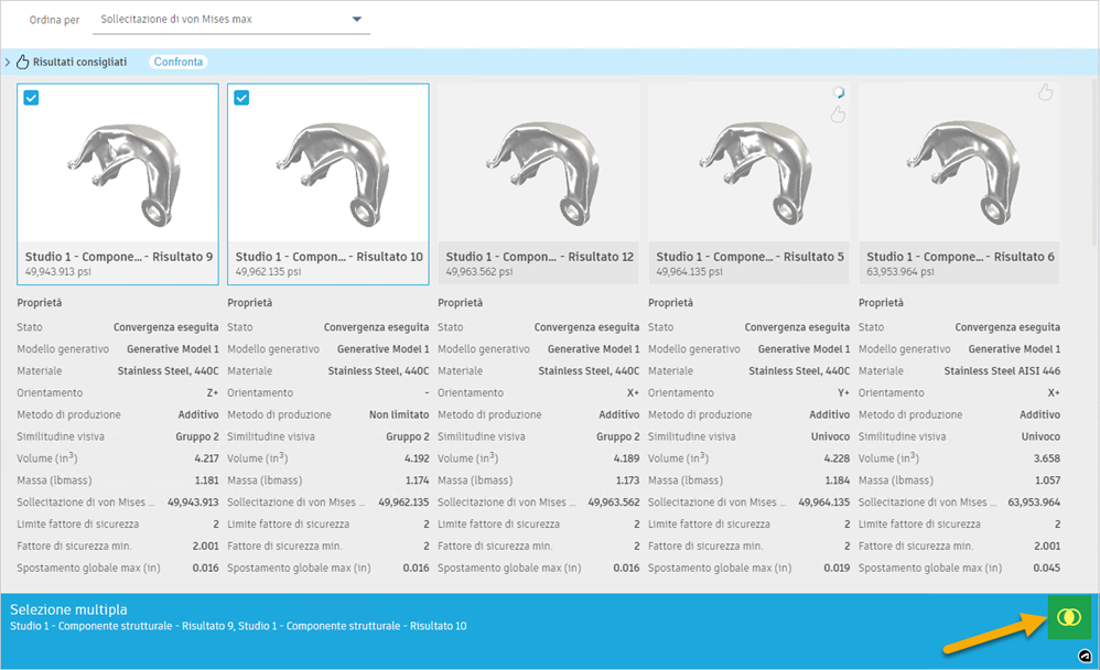 detail view - multiple selection