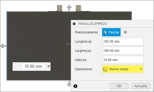 box dialog - model with box base
