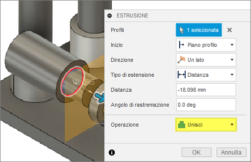 extrude dialog - center pin half