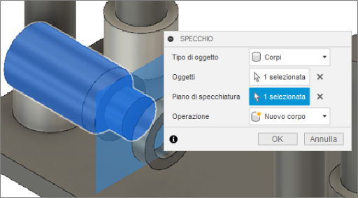mirror dialog - center pin