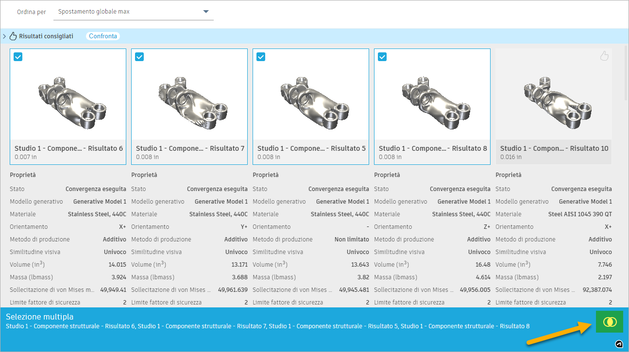 multiple selection details