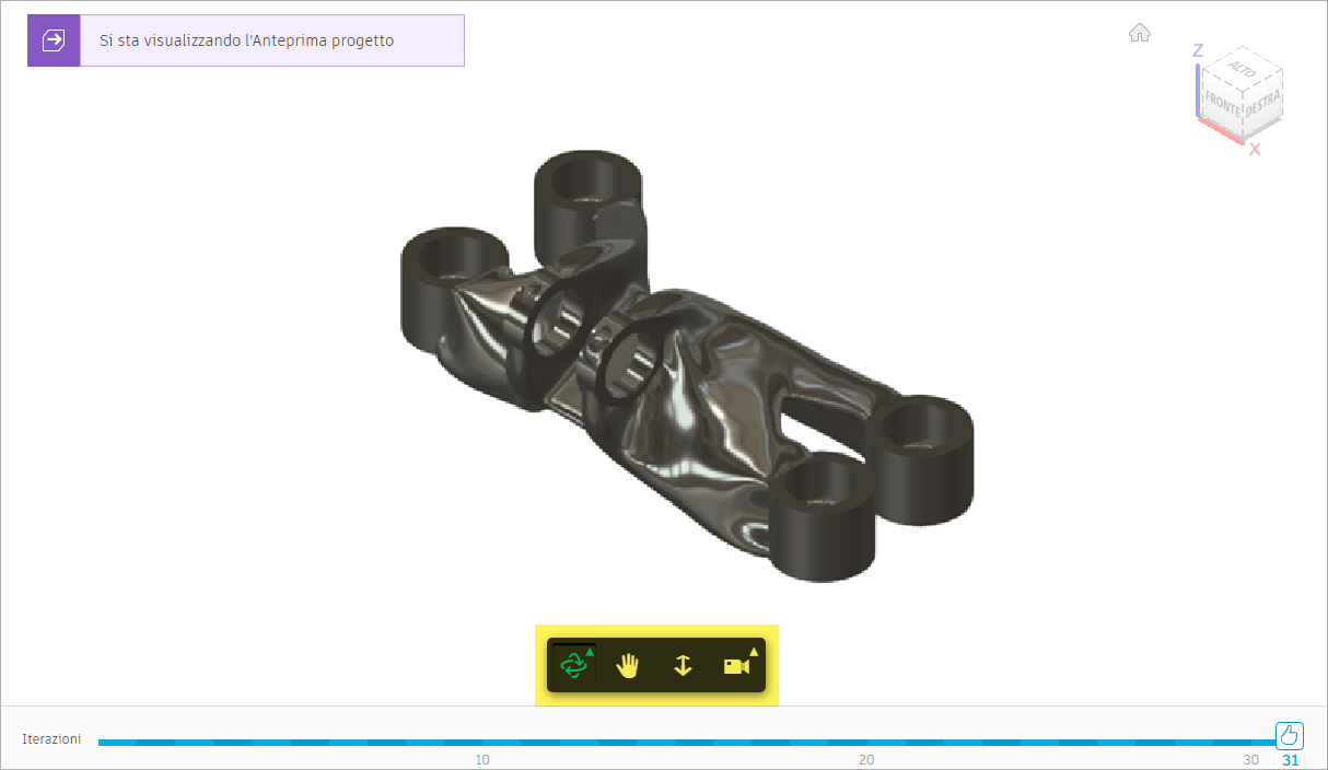 orbit, pan, and zoom tools