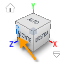 viewcube - click corner to change view