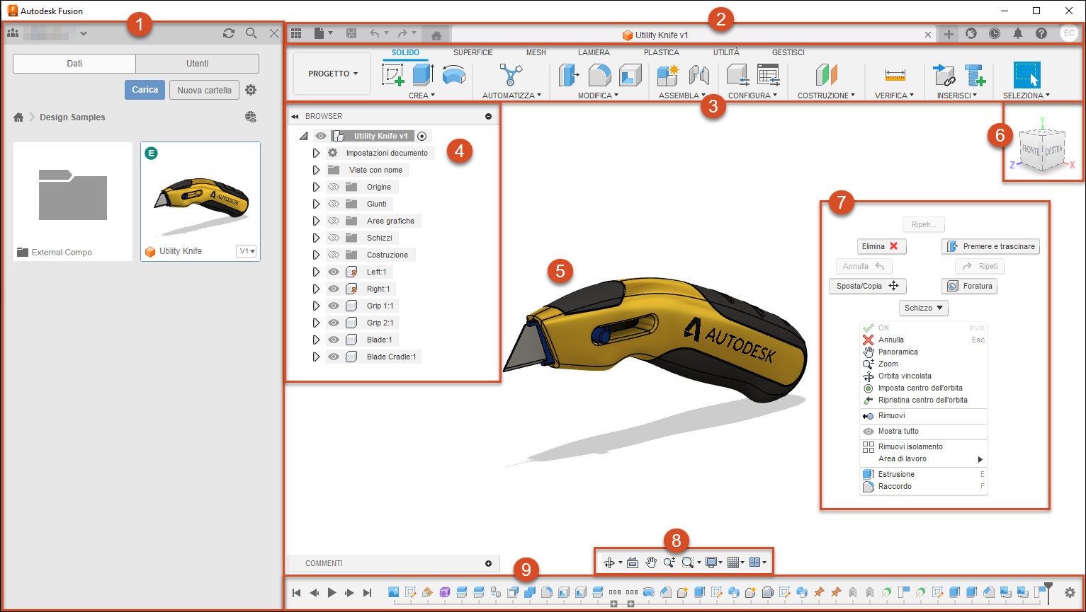 user interface overview map