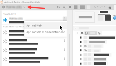 Open il client Web di Fusion