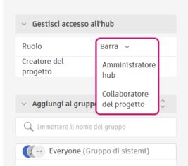 member role drop-down