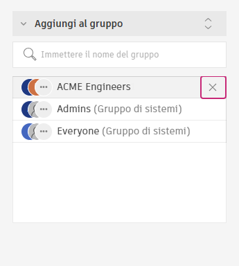 remove group from member panel
