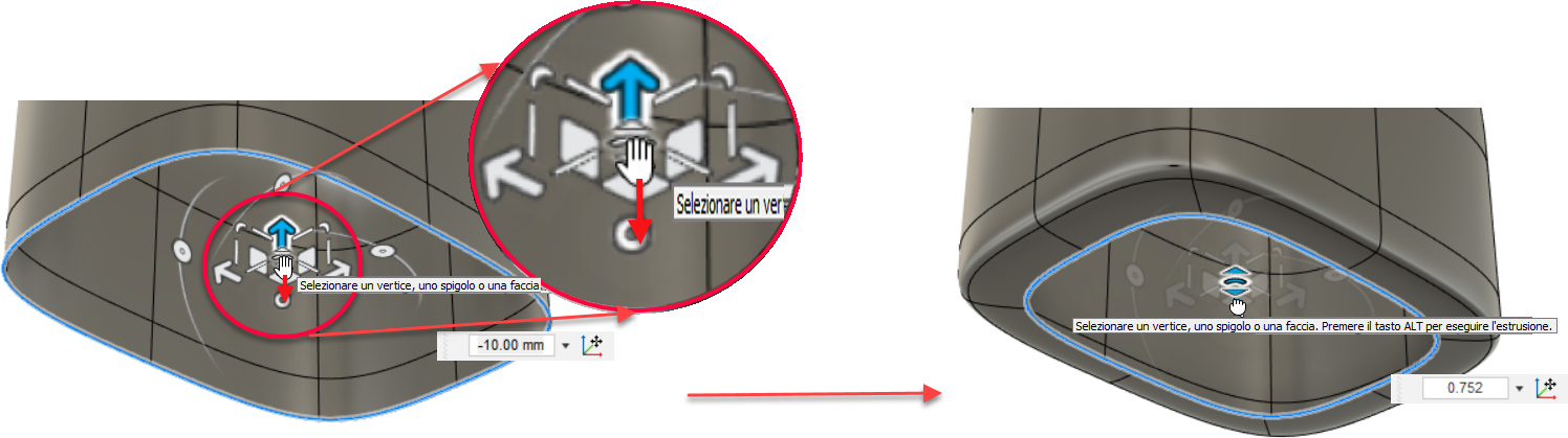 scalare verso l'interno