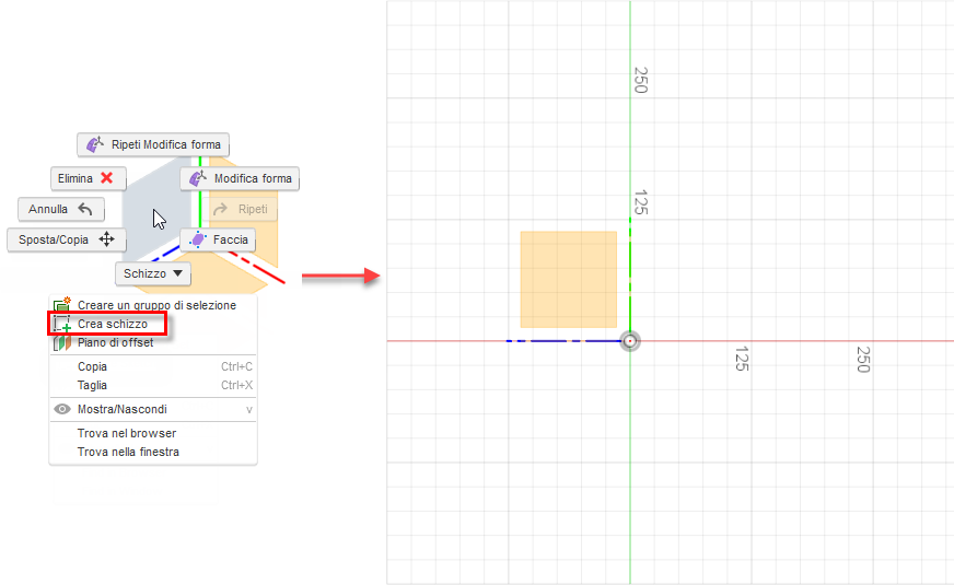 schizzo della spline