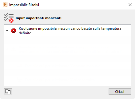 cannot solve dialog - no temperature base load defined