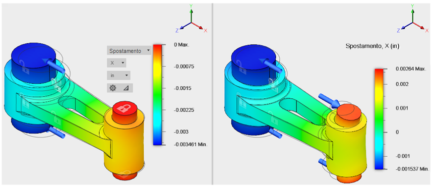 compare x-displacement