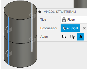 constrain large pin z-direction