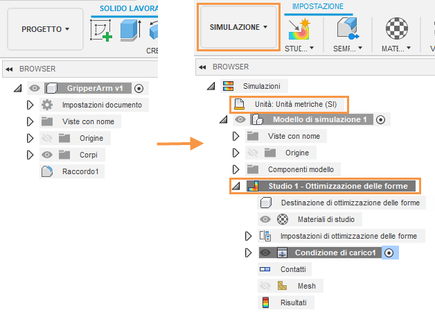 static stress analysis setup