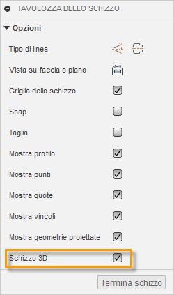 3D sketch check box