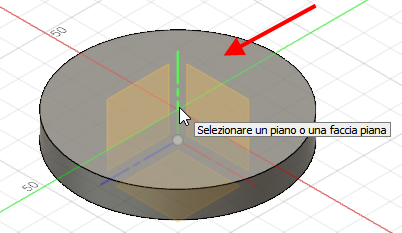 selezione del piano di schizzo