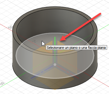 selezione del piano di schizzo