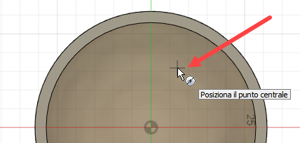 selezione del centro del cerchio