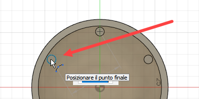 selezione della fine dell'arco