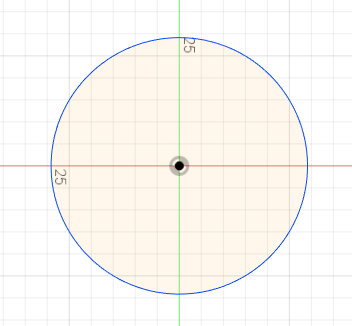 completamento dello schizzo del cerchio