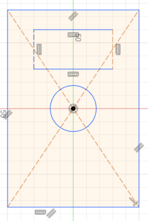 Rectangle sides into construction lines