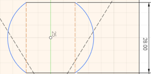 height of cutout 28 mm