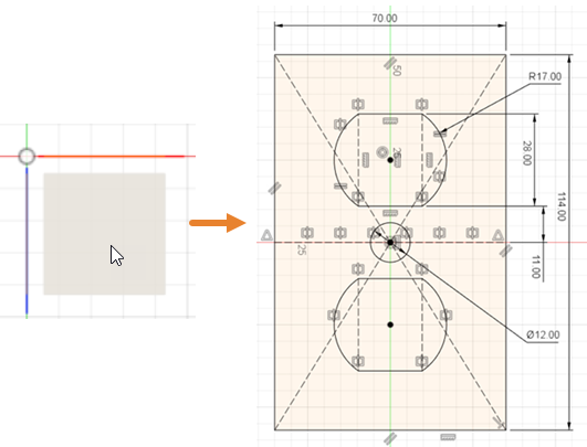 fully defining a sketch