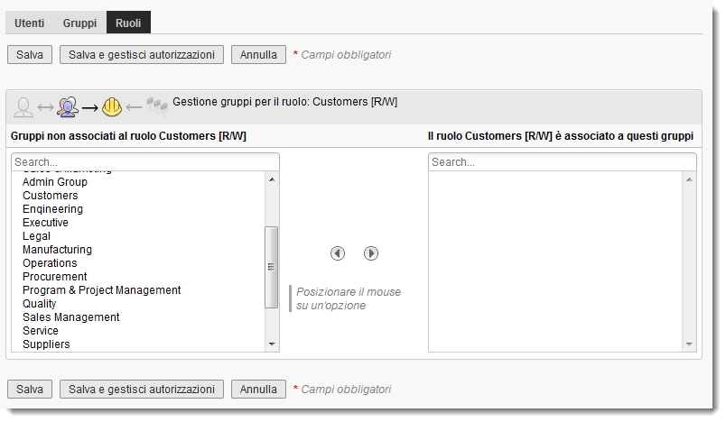 Add groups to a role