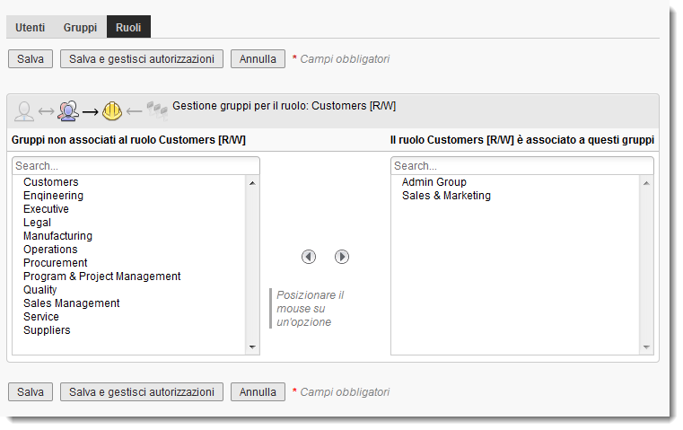 Add groups to a role