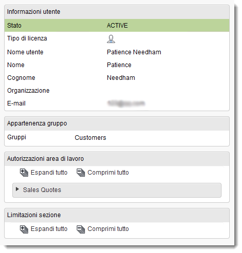View a users details