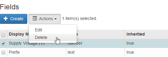 Eliminazione di un campo