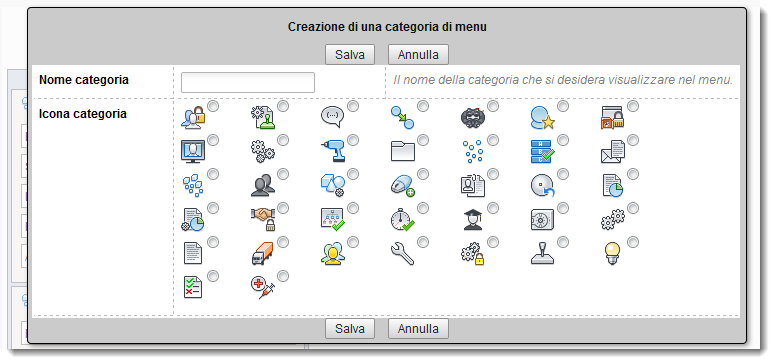 Create a menu category