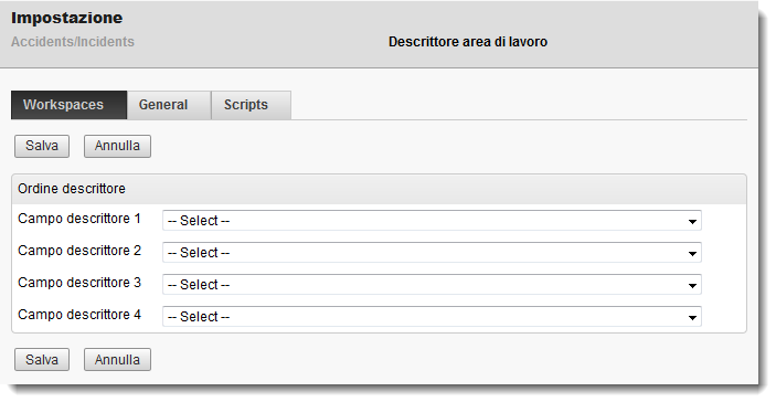 Set up descriptor fields