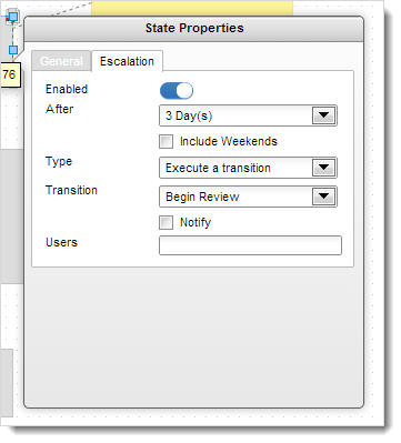 State properties, escelate with permissions