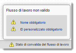 Convalida del flusso di lavoro