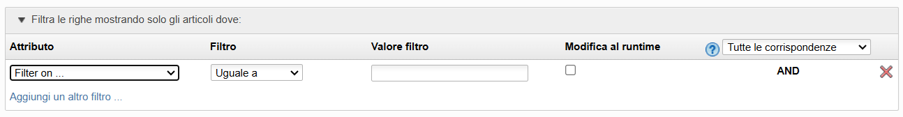 create report filter