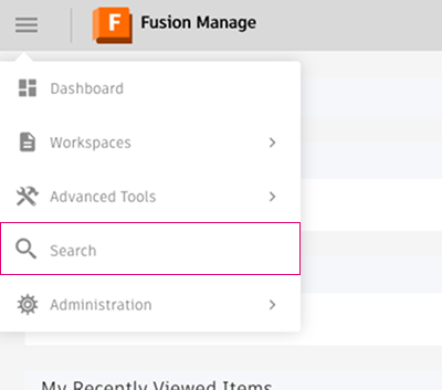 search main navigation