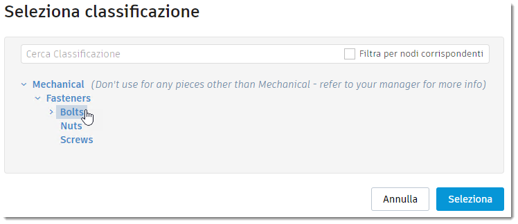select classification