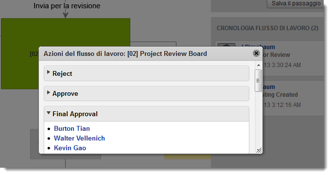 workflow available actions