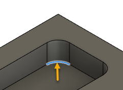 ポケットのコーナー半径