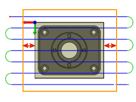 2D 面ストック オフセットの図